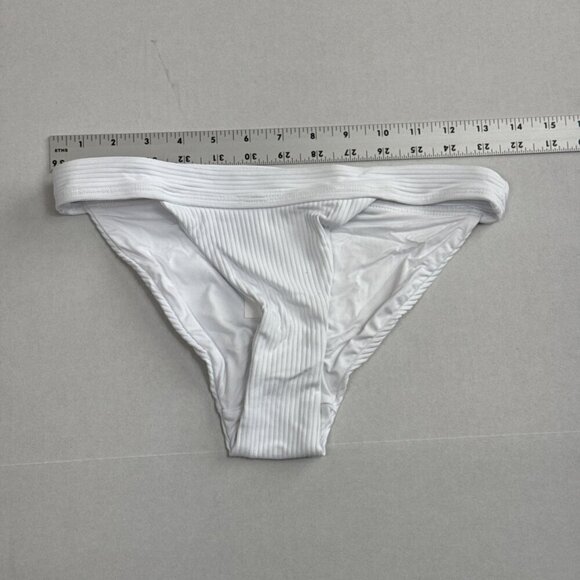 Andie Women's XS Banded Cheeky Rib Swim Bottom Bikini White NWT - Picture 15 of 16